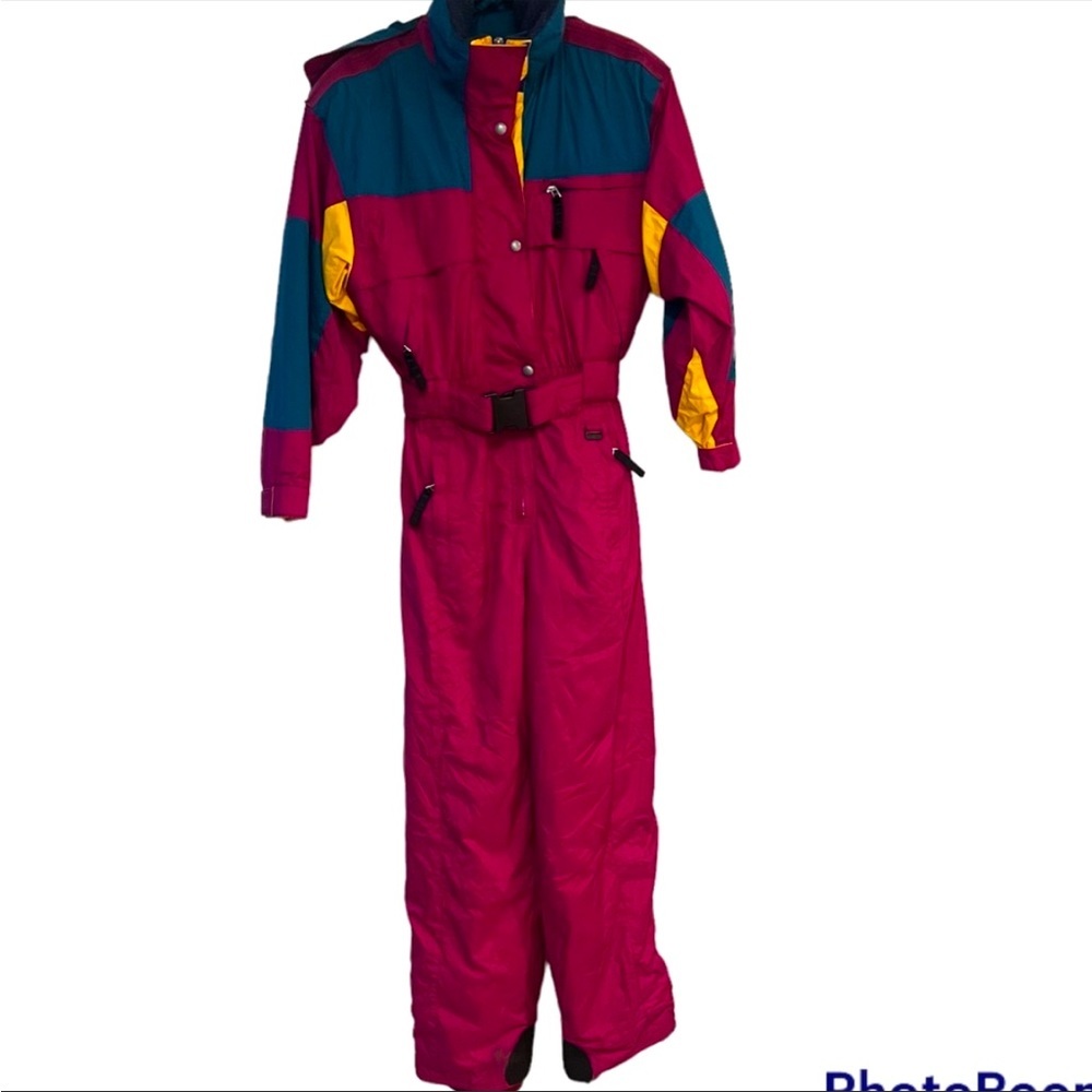 Vintage Edge Tech color block  ski suit size 8